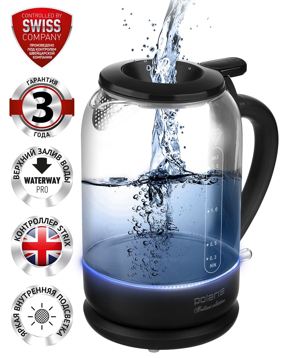Изображение товара Чайник электрический Polaris PWK 1753CGL Brilliant Collection