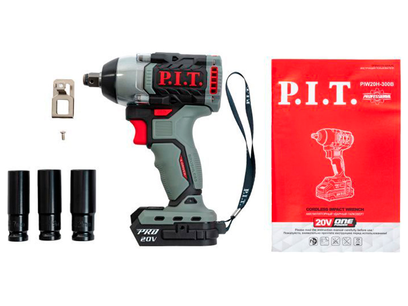 Изображение товара Аккумуляторный гидравлический ударный гайковерт P.I.T. PIW20H-300B 20 В 300 Нм