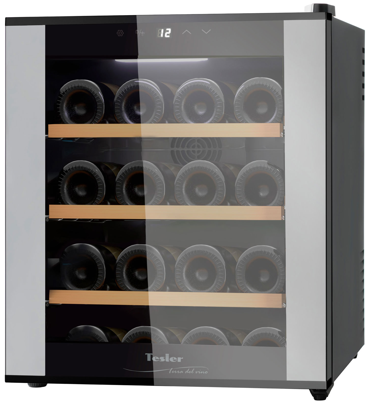Изображение товара Винный шкаф Tesler WCV-160 SILVER 16 бутылок термоэлектрический для дома и офиса
