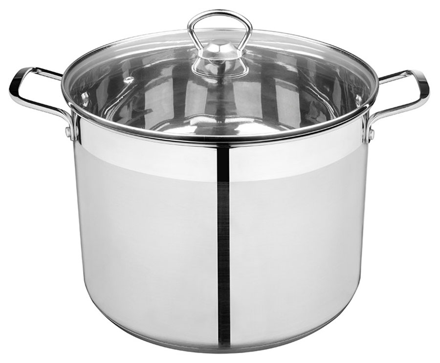 

Кастрюля Mallony CULINARIA, 12.9 л, из нержавеющей стали, с крышкой (105803), Серебристый