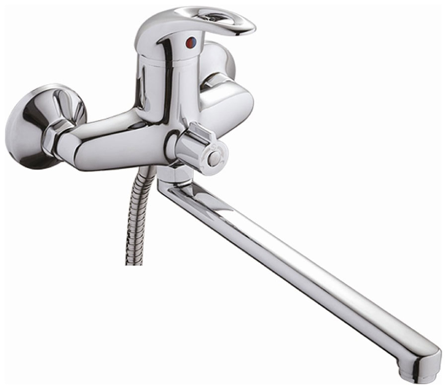 Изображение товара Смеситель для ванны D-Lin D146602-8 хромированный с душевым гарнитуром