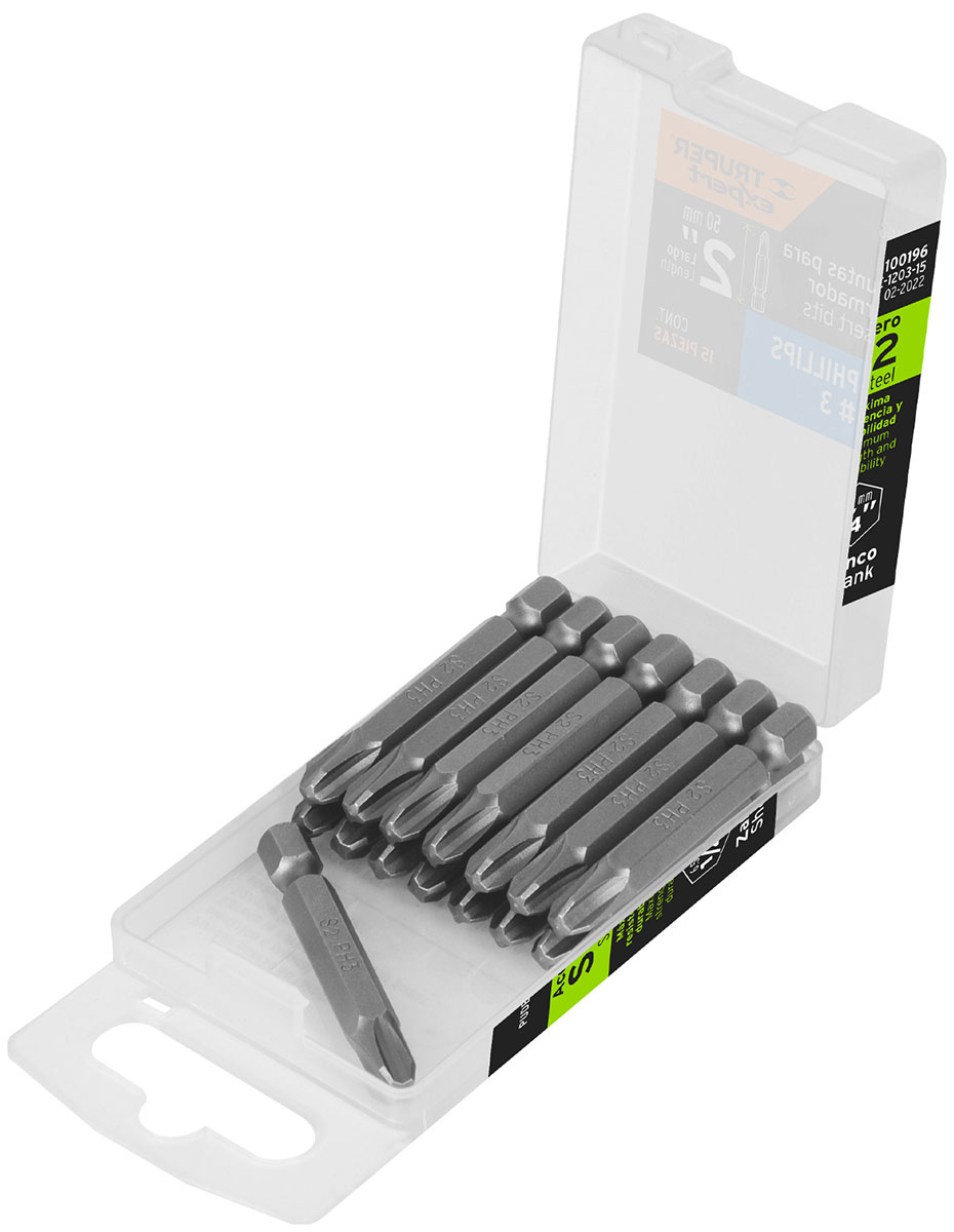 Изображение товара Набор бит Truper Phillips PH3 50 мм 15 штук