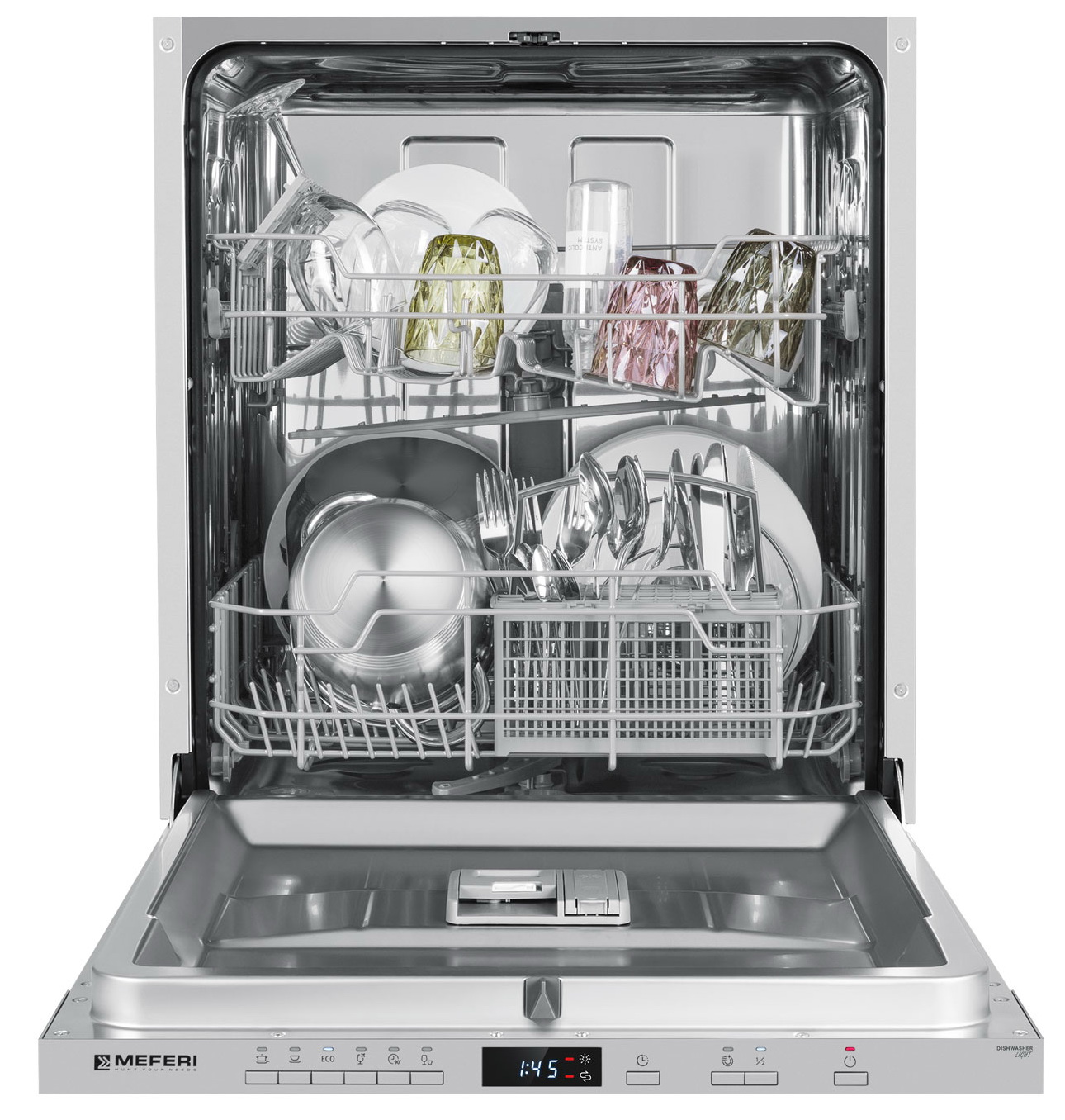 Изображение товара Встраиваемая посудомоечная машина Meferi MDW6062 LIGHT с 12 комплектами