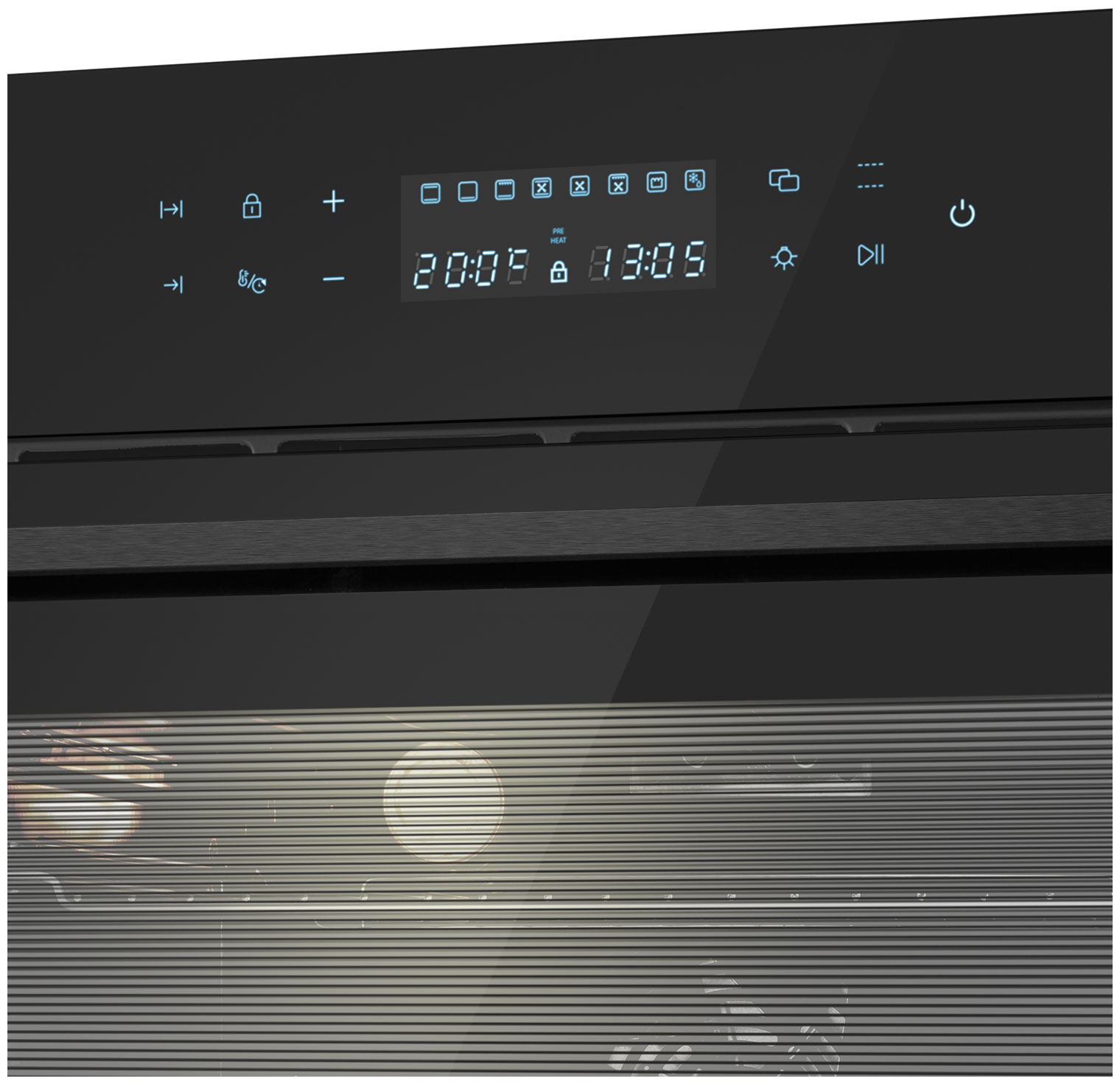 Изображение товара Электрический духовой шкаф Meferi MEO6010BK ULTRA черный с дисплеем