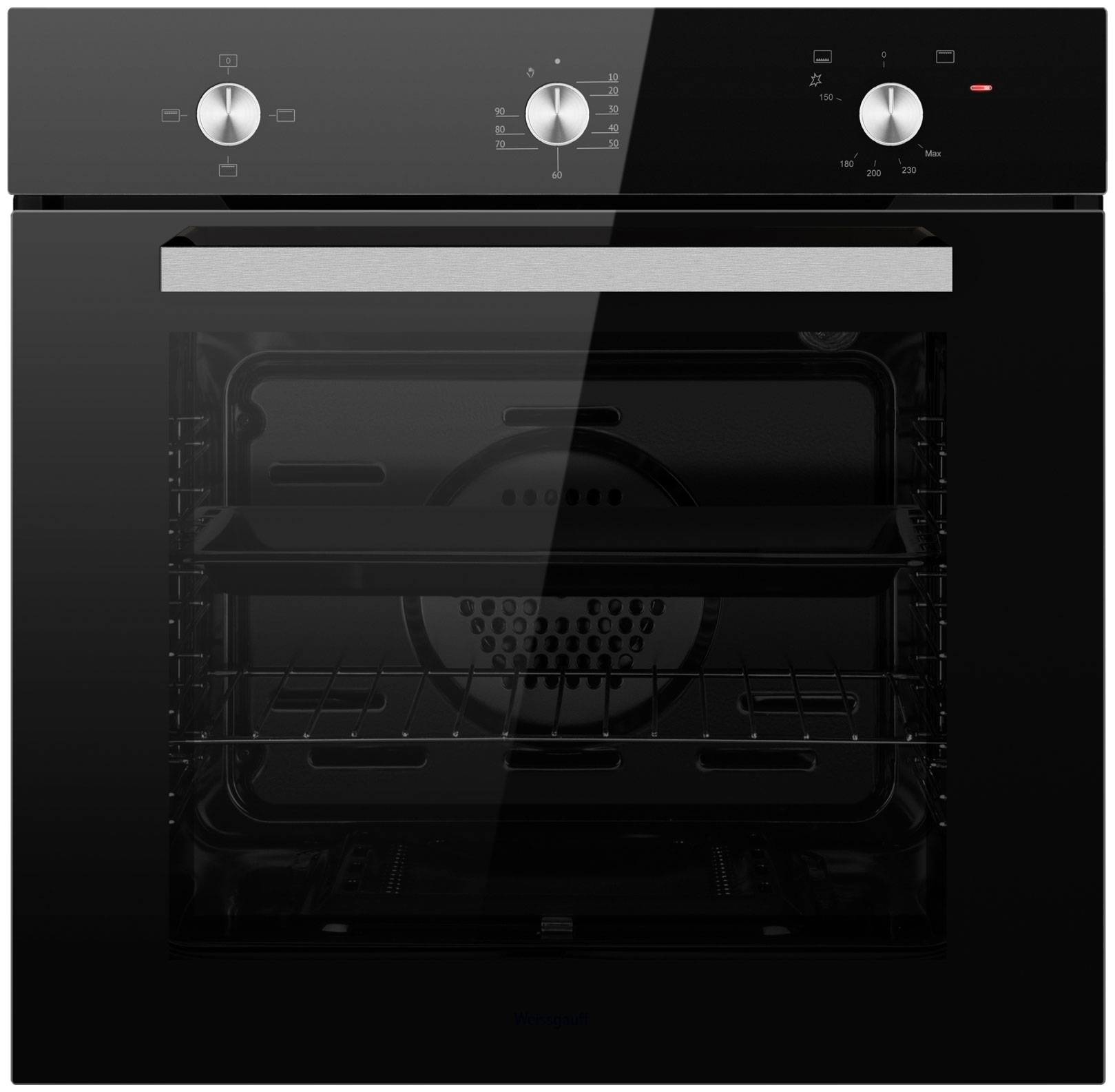 Изображение товара Газовый духовой шкаф Weissgauff WGO 706 Black Glass