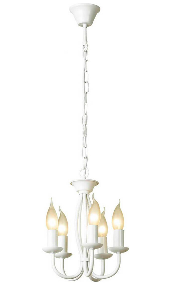 Изображение товара Люстра подвесная Lussole Anson GRLSP 9912 прованс белая 5 ламп для спальни потолочная