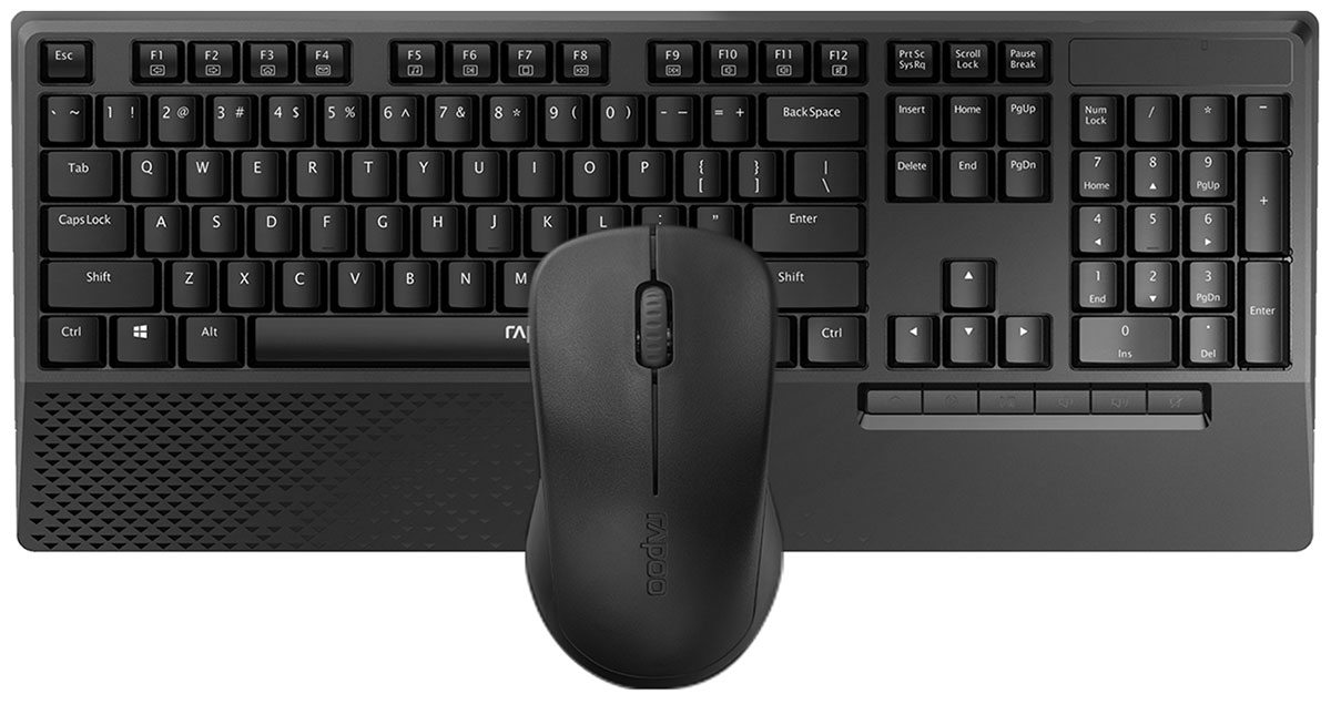 Изображение товара Беспроводной комплект клавиатура мышь Rapoo X1960 черный
