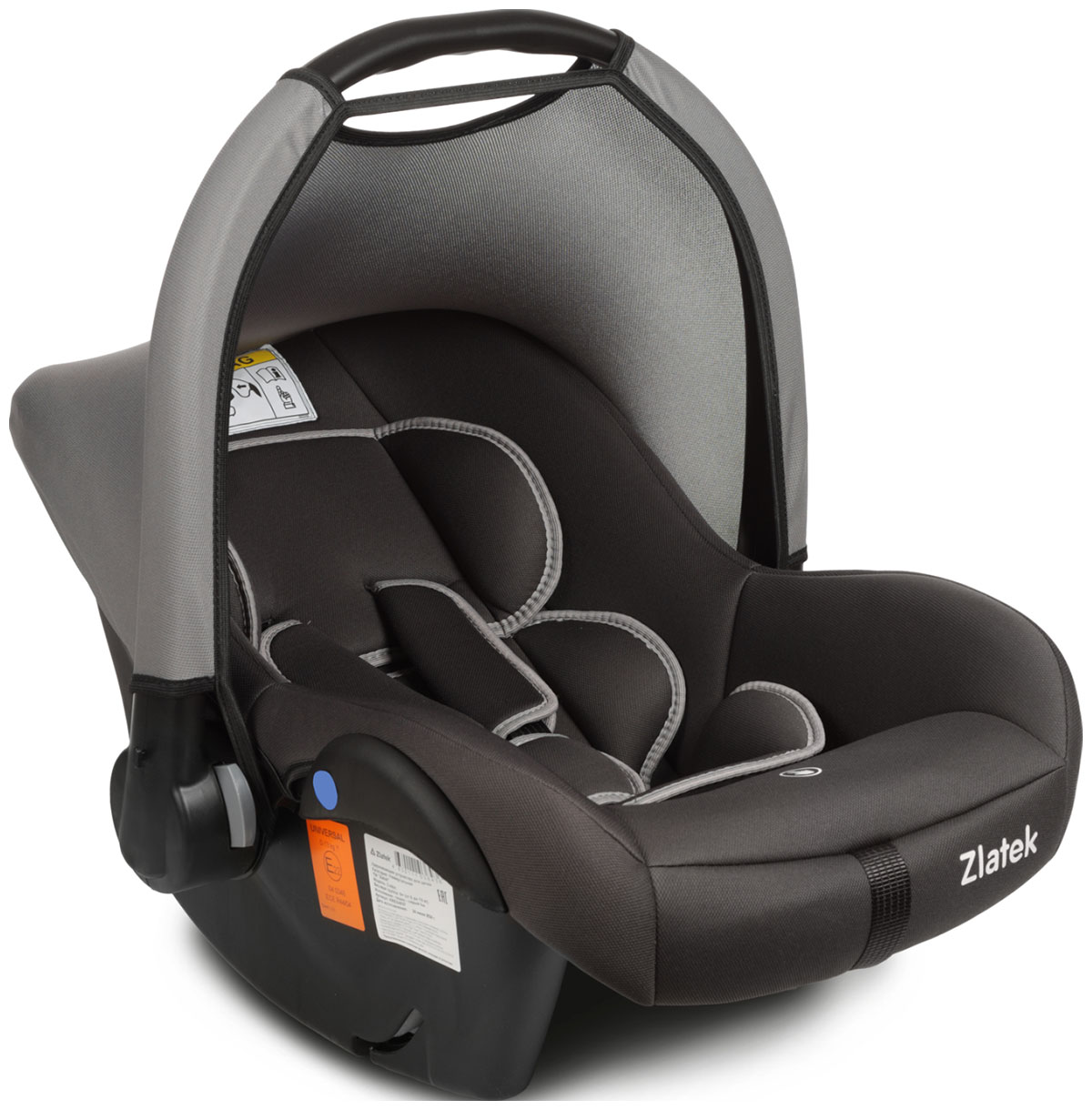 Изображение товара Автокресло Zlatek Колибри Lux гр.0+ темно-серый безопасное и комфортное для малышей