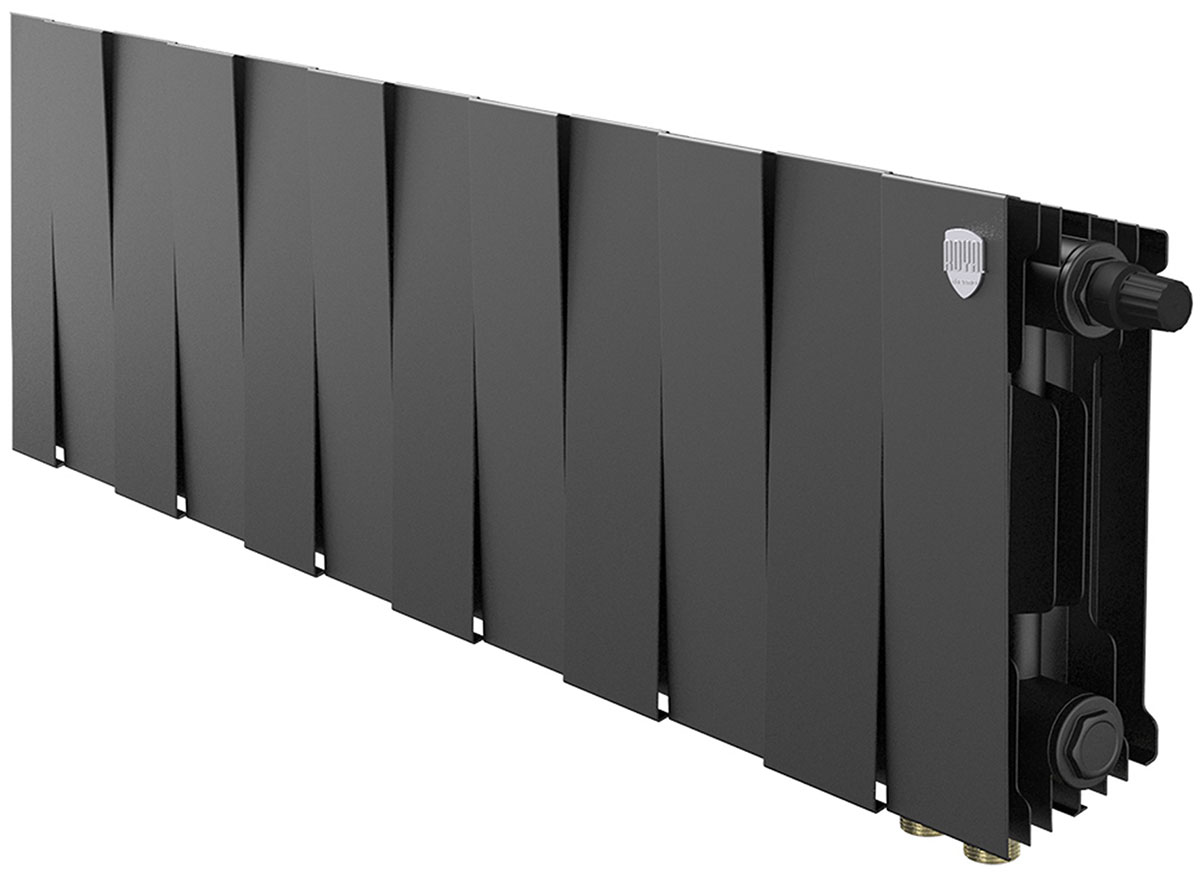 

Водяной радиатор отопления Royal Thermo PianoForte 200 /Noir Sable - 12 секций VDR (НС-1346004), Черный