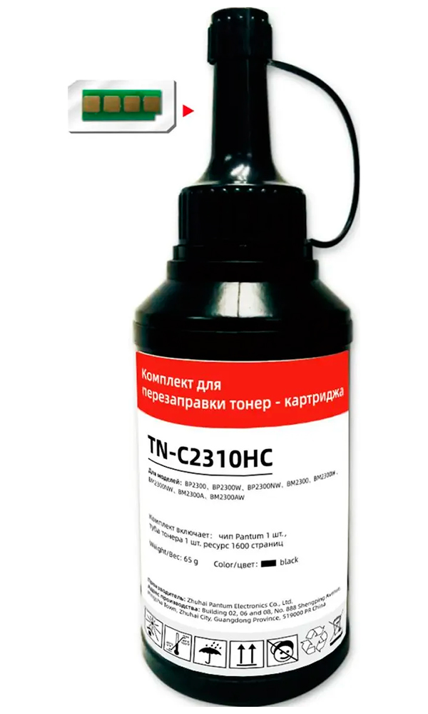Изображение товара Тонер-картридж Pantum TN-C2310HC для лазерных принтеров и МФУ, 1600 страниц, черный