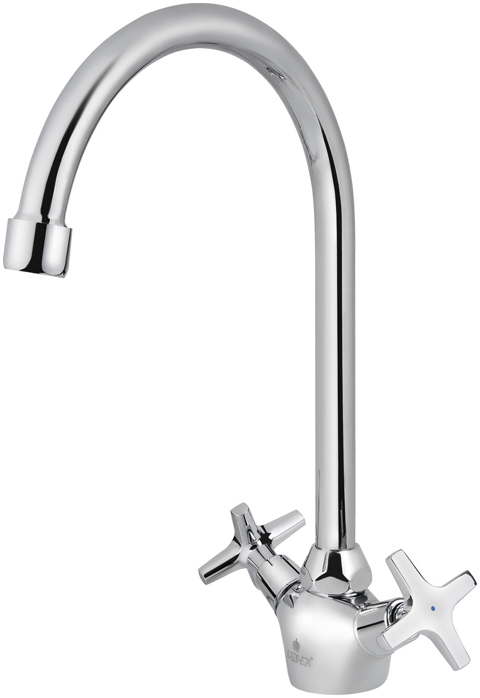 Изображение товара Смеситель для кухонной мойки Kaiser Crystal хромированный двухвентильный