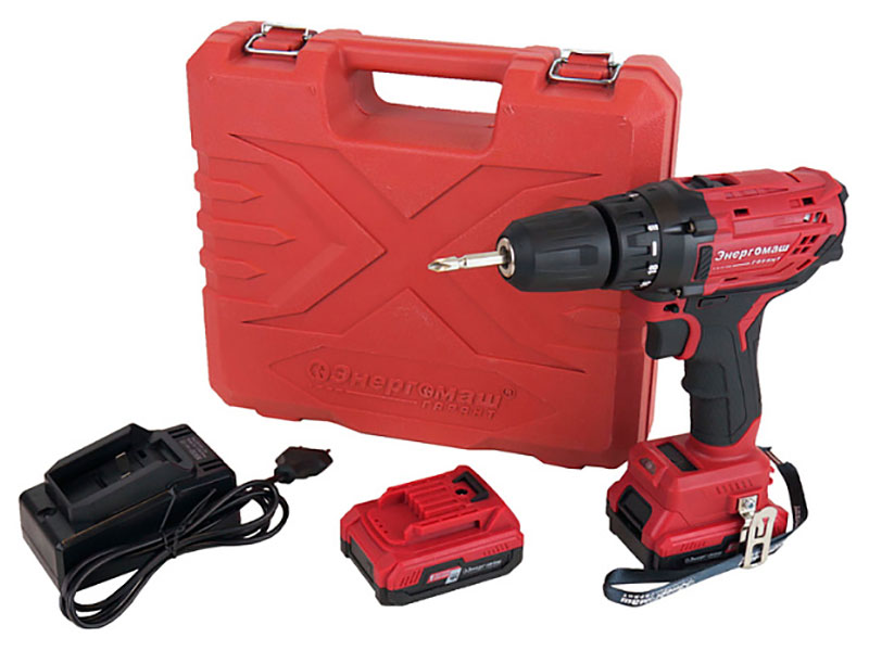 Изображение товара Дрель аккумуляторная Энергомаш ГАРАНТ ДШ1-12Л 12В