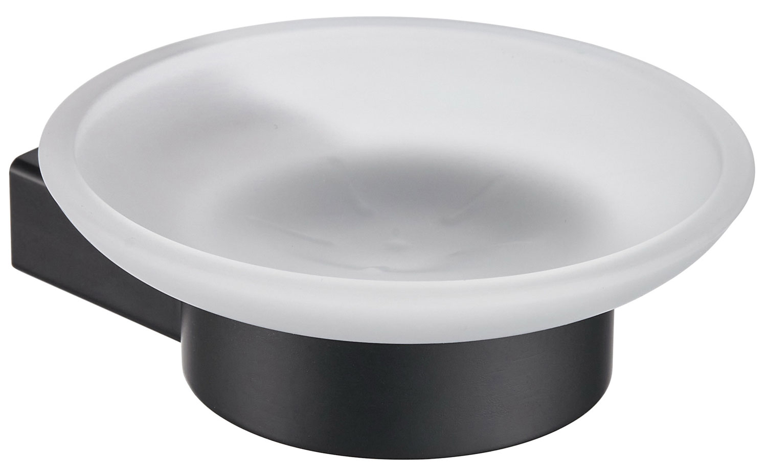 Изображение товара Мыльница с держателем Milacio Ultra настенная черный матовый современный дизайн