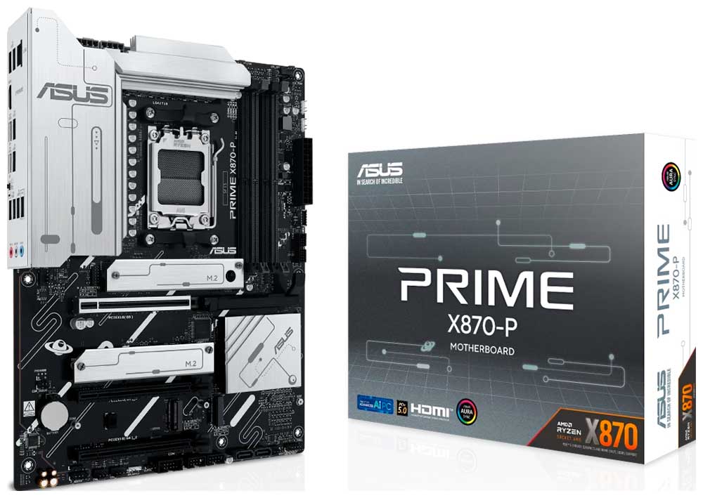 Изображение товара Материнская плата Asus PRIME X870-P для процессоров AMD AM5 форм-фактор ATX