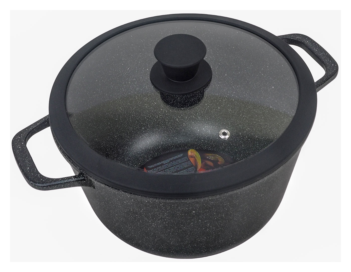 Изображение товара Казан Panairo Harfe Black 5 л литой алюминий с крышкой для духовки и плиты