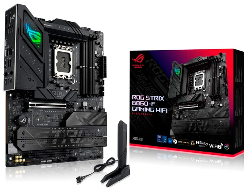 Изображение товара Материнская плата Asus ROG STRIX B860-F GAMING WIFI (LGA1851, ATX)