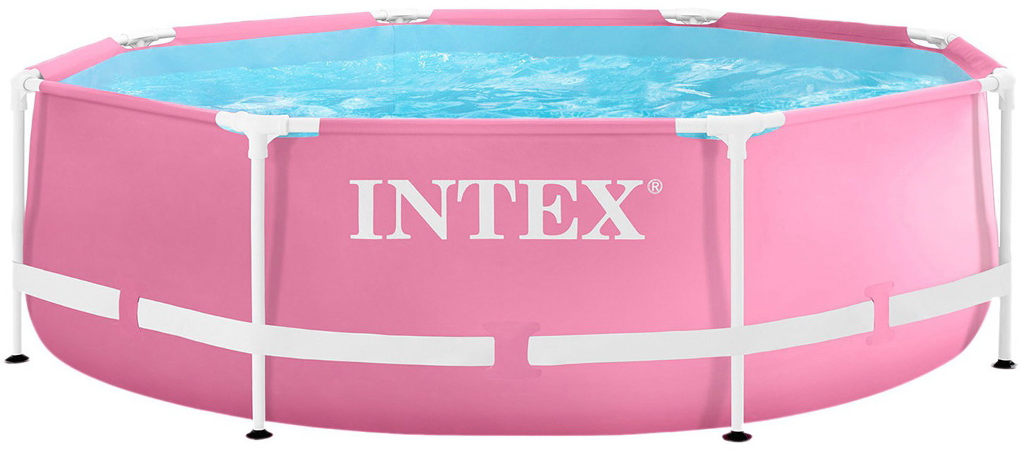 

Бассейн Intex Pink Metal Frame, 244х76 см, 2843 л (28290), Розовый