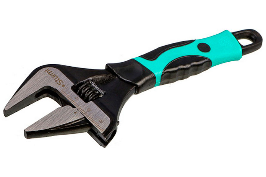 Изображение товара Гаечный разводной ключ Sturm! 150 мм усиленные тонкие губки обрезиненная рукоятка