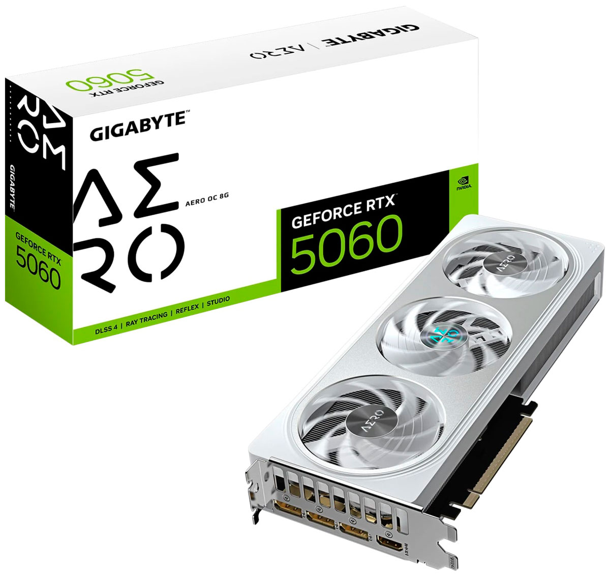 Изображение товара Видеокарта Gigabyte GeForce RTX 5060 AERO OC 8GB (GV-N5060AERO OC-8GD)
