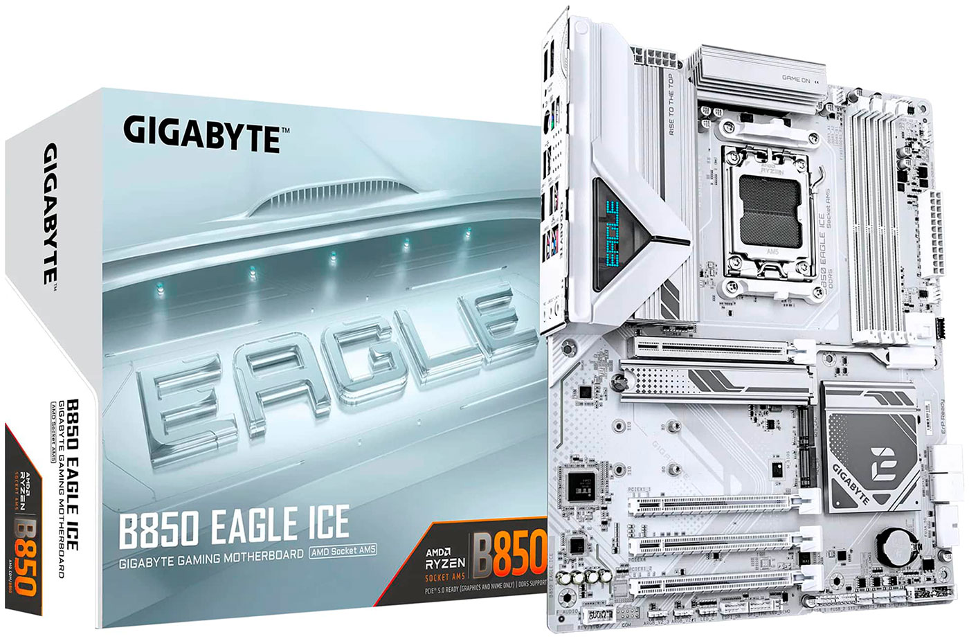 Изображение товара Материнская плата Gigabyte B850 EAGLE ICE с DDR5 и PCIe 5.0