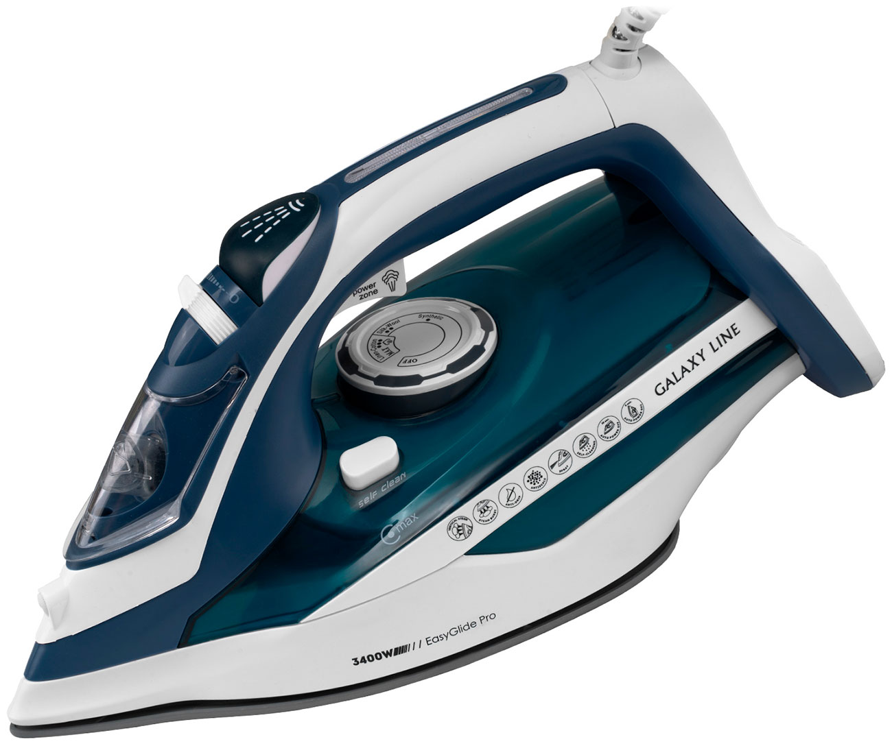 Изображение товара Утюг Galaxy Line GL 6138 с керамической подошвой и мощностью 3400 Вт
