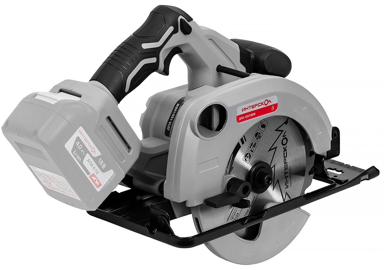 Изображение товара Аккумуляторная дисковая пила Интерскол ДПА-165/18ВМ профессиональный инструмент