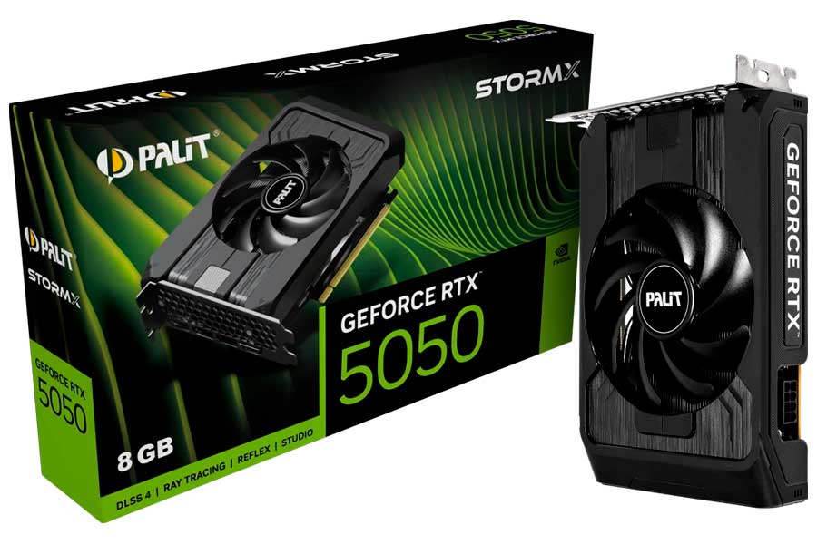 Изображение товара Видеокарта Palit GeForce RTX 5050 8GB STORMX (NE65050019P1-GB2070F)