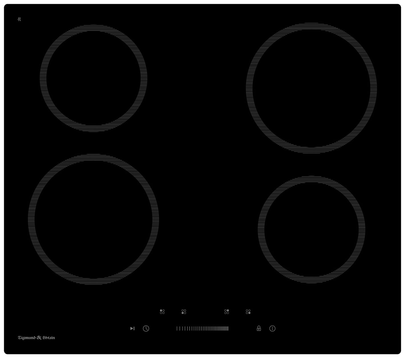 Изображение товара Электрическая варочная панель Zigmund & Shtain CN 52.6 B 4 конфорки сенсорное управление