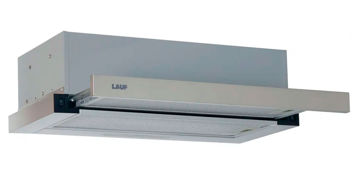 Изображение товара Встраиваемая кухонная вытяжка Lauf LUNA 600 INOX, металлический цвет, 650 м3/ч