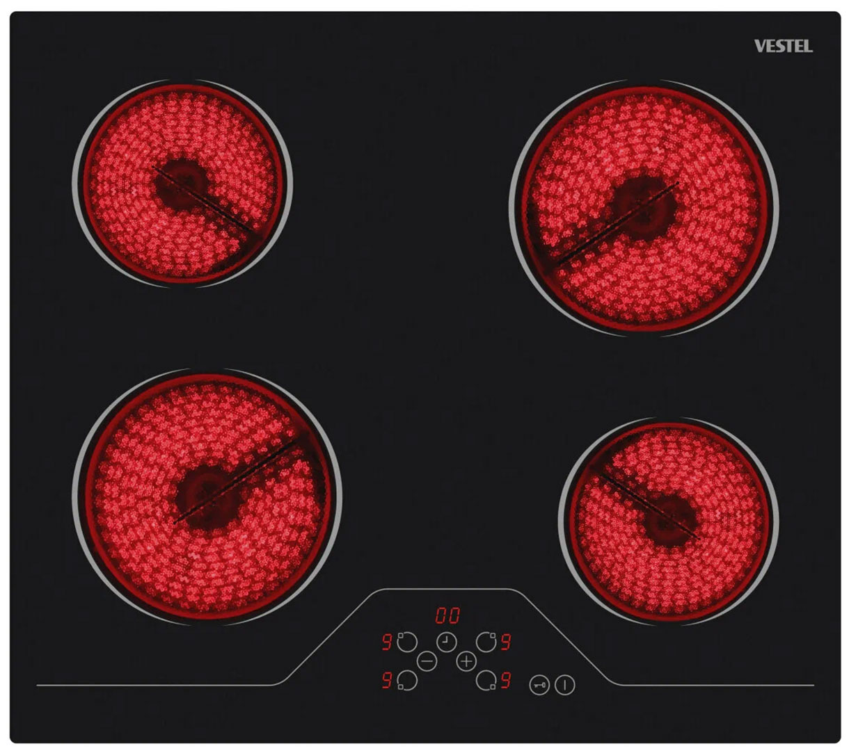 

Электрическая варочная панель Vestel HVV604B0, Черный