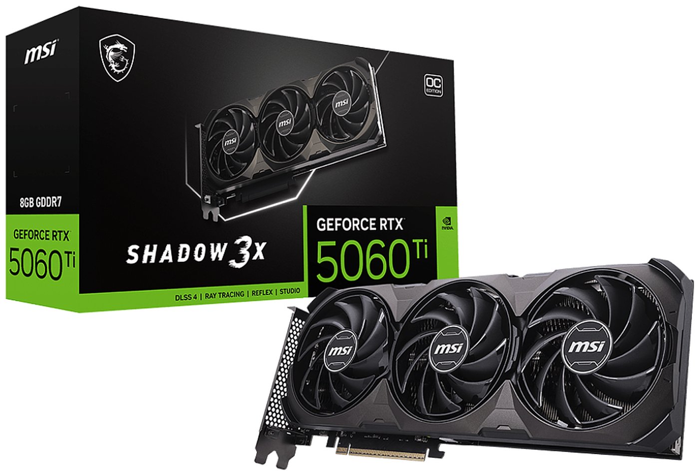 Изображение товара Видеокарта MSI GeForce RTX 5060 Ti 8G SHADOW 3X OC CLASSIC