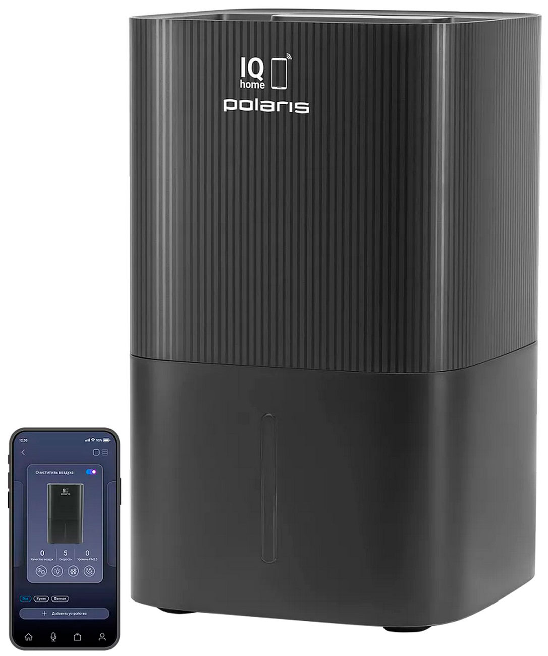 Изображение товара Мойка воздуха Polaris PAW 0804 WIFI IQ Home, черный