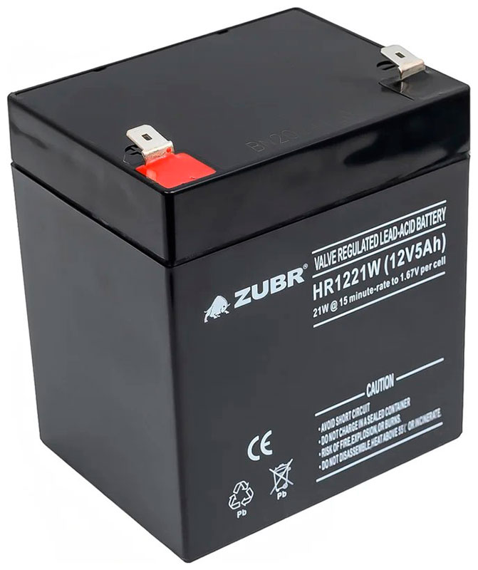 Изображение товара Аккумуляторная батарея Зубр HR12-21W 12V5Ah