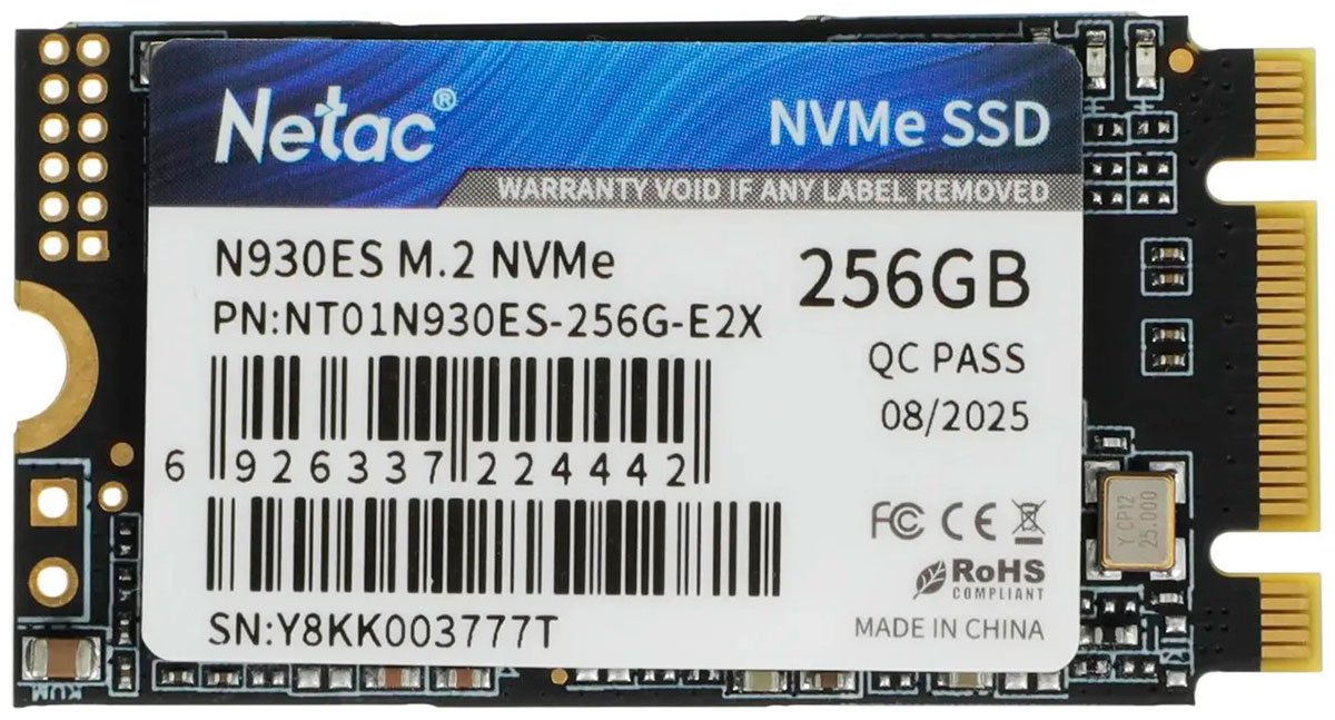 Изображение товара SSD накопитель Netac M.2 256GB NV30ES PCIe (NT01N930ES-256G-E2X)