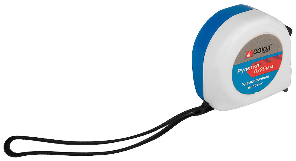 Изображение товара Рулетка Союз 20525 с магнитом и обрезиненным корпусом