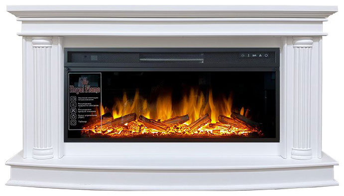 Изображение товара Электрический каминокомплект Royal Flame Rome с очагом Vision 42 LOG LED белый