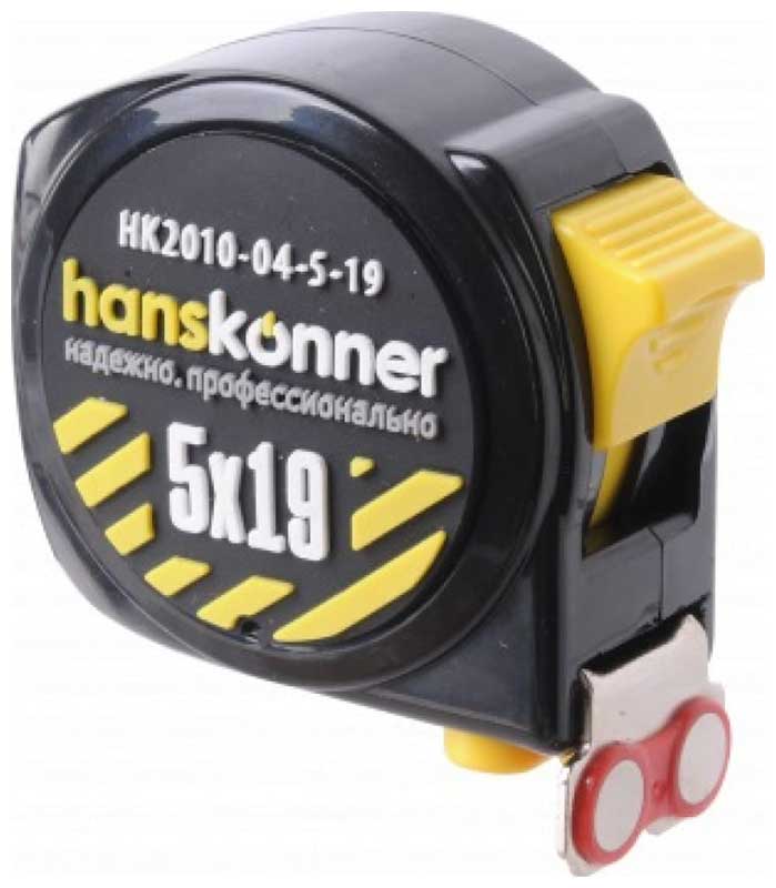 Рулетка Hanskonner HK2010-04-5-19 5x19, СУПЕРКОМПАКТ косточковыдавливатель мультидом 10x3 5x19 5 см