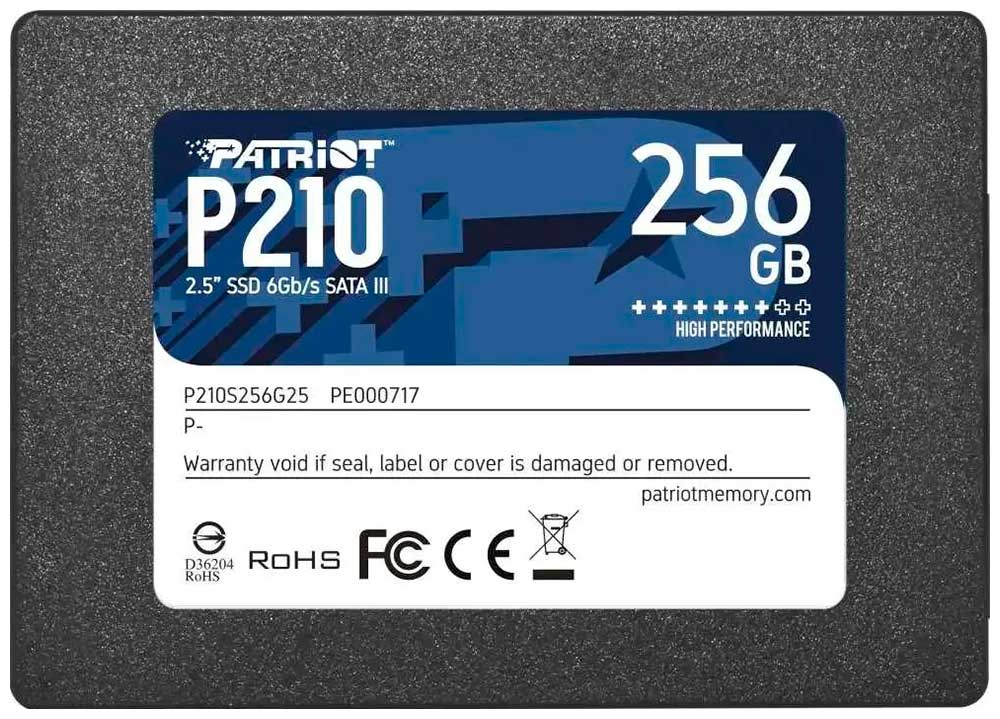 Изображение товара Накопитель SSD Patriot Memory 2.5 P210 256 Гб SATA III (P210S256G25)