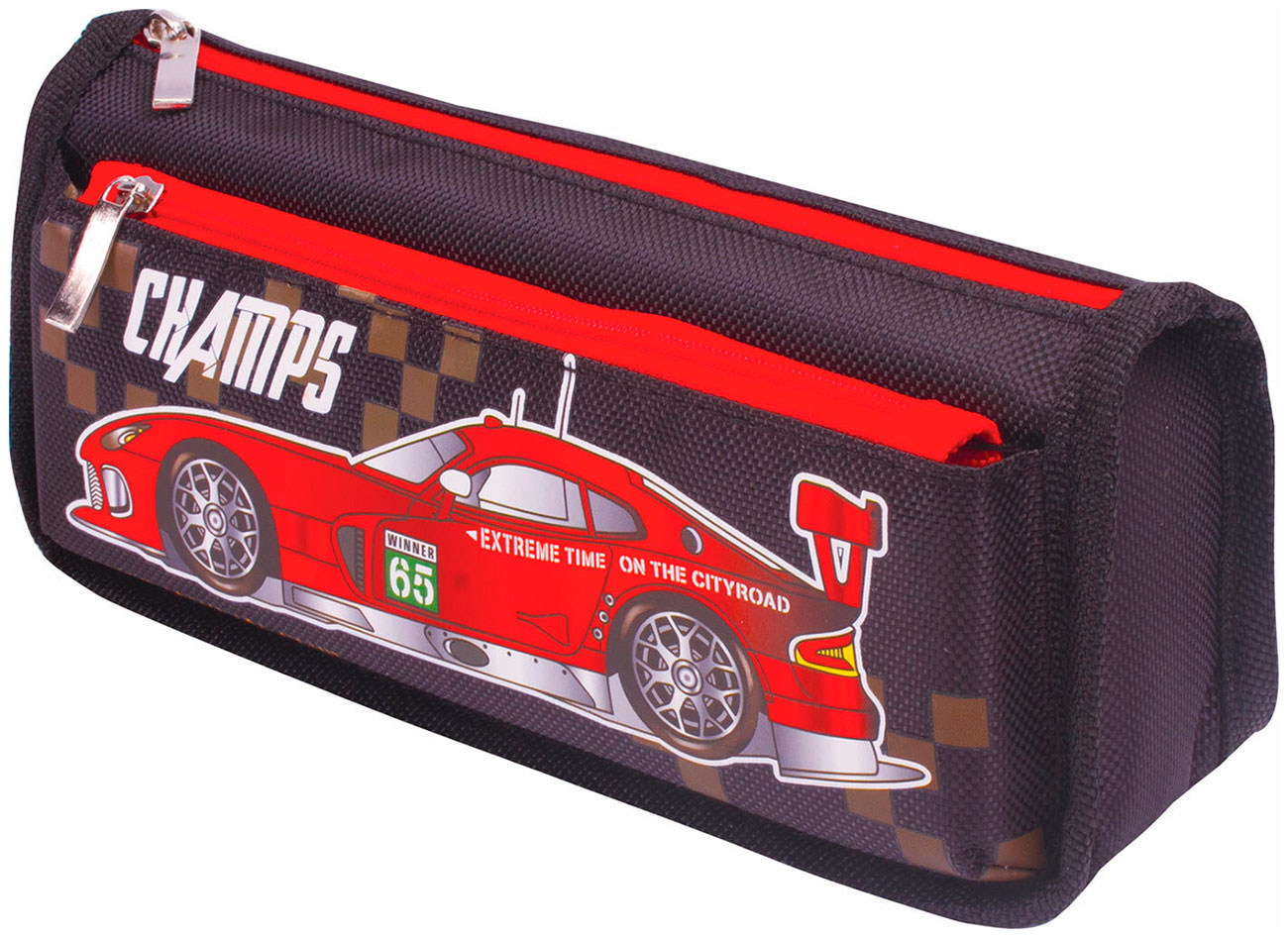 Изображение товара Пенал Юнландия для мальчиков мягкий, "Машина", черный, 21х6х9 см, 228982