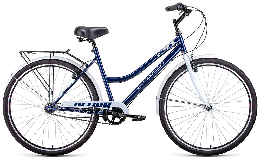 Велосипед Altair CITY 28 low 3.0 28 3 ск. рост. 19 темно-синий/белый RBK22AL28028