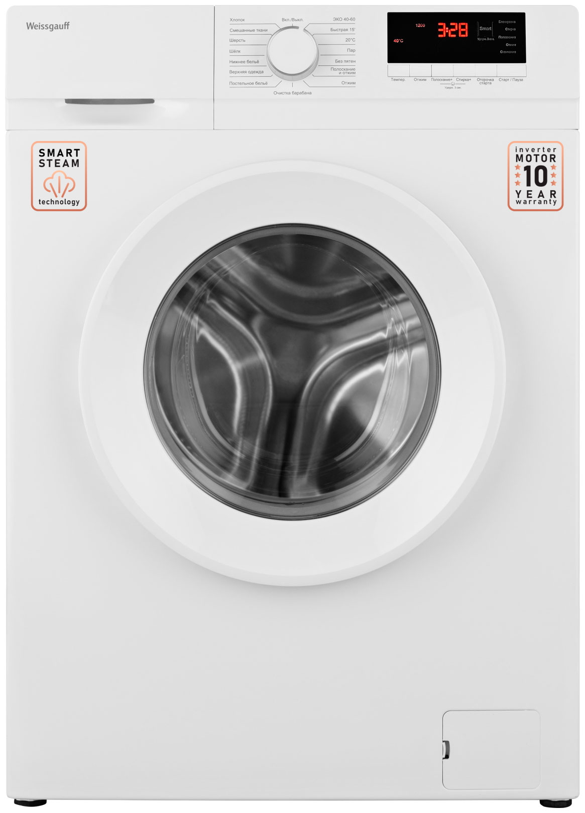 Изображение товара Стиральная машина Weissgauff WM 46127 DC Inverter Steam узкая 7 кг A+++