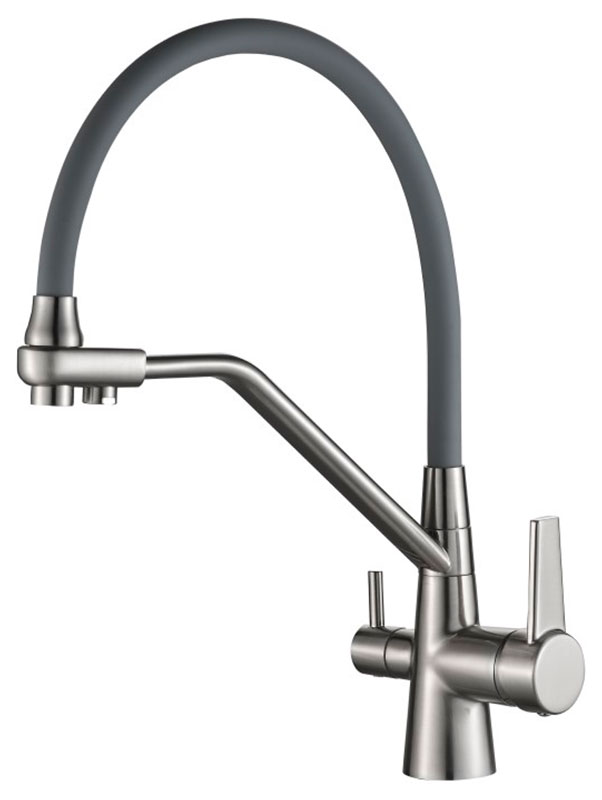 Изображение товара Кухонный смеситель Haiba HB855-5/сталь (HB76855-5)