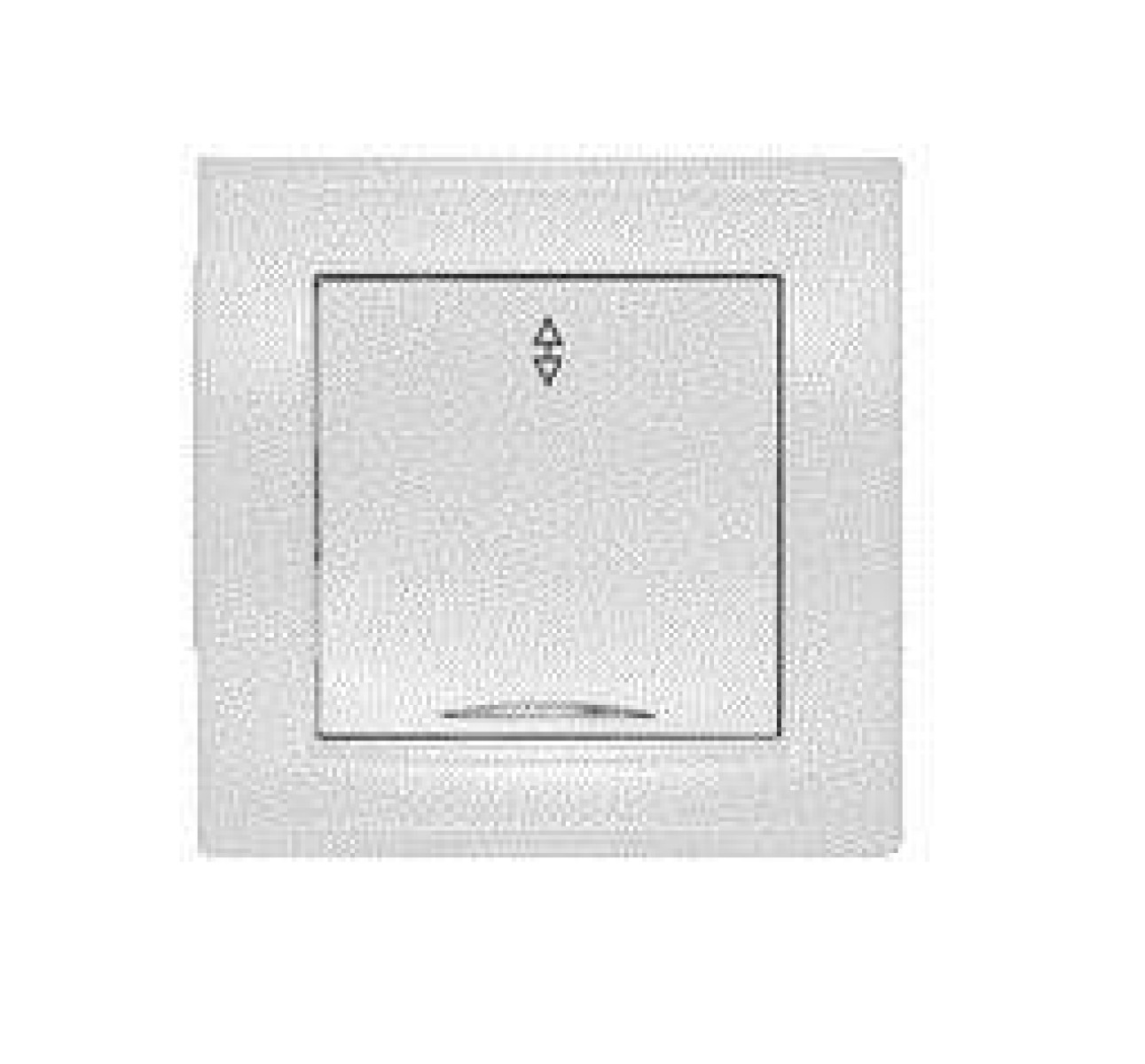 Изображение товара Выключатели, переключатели, диммеры Универсал Переключатель проходной 1-кл. СП Бриллиант 10А IP20 с подсветкой бел. UNIVersal