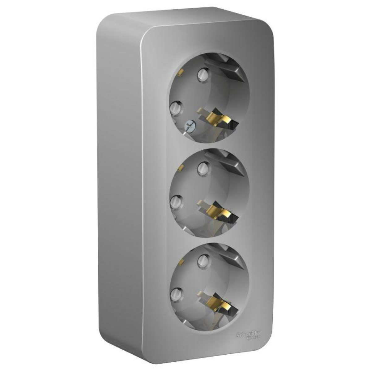 Изображение товара Розетка Systeme Electric Blanca 3-м ОП IP20 16А с заземл. шторками и пластиковой изолирующей пласти