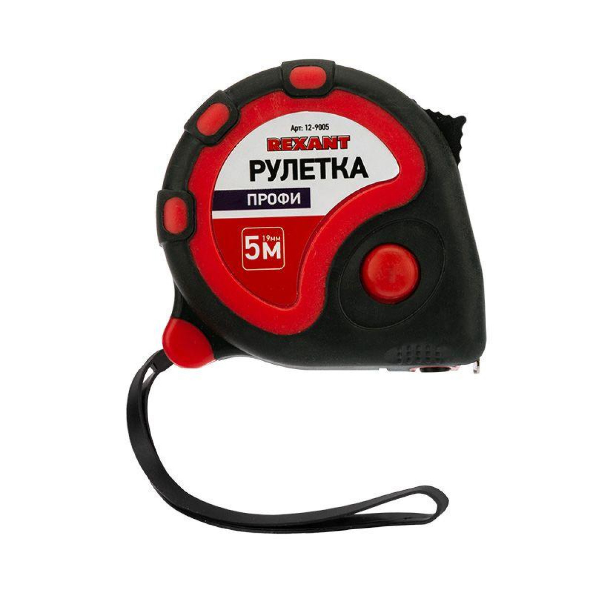 Изображение товара Рулетка Rexant Профи 5мх25мм прорезиненный корпус измерительный инструмент