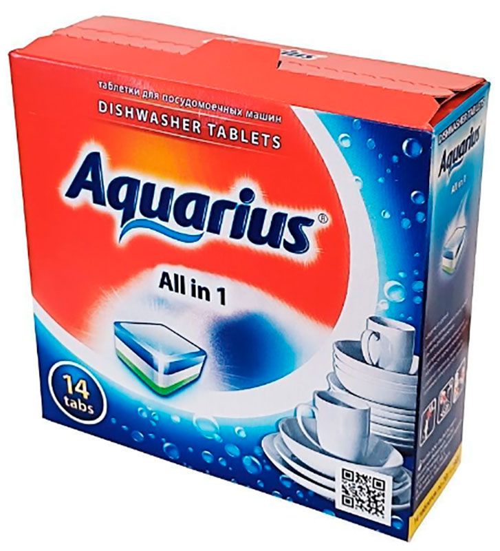 Таблетки Aquarius ''All in 1'' 14 таб. таблетки для посудомоечных машин aquarius ad1260