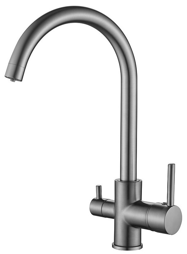 Изображение товара Кухонный смеситель Belz B801 вороненая сталь с подключением фильтра