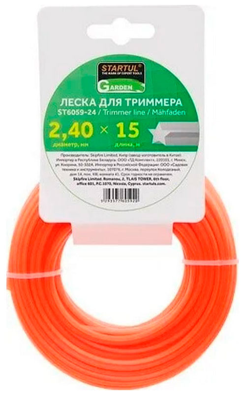 Изображение товара Леска для триммеров Startul GARDEN 2.4 мм 15 м звездочка