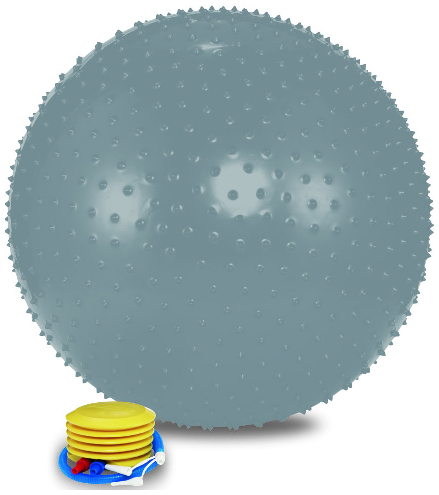 Мяч массажный Lite Weights 1875LW (75см, ножной насос, серебро) фотографии