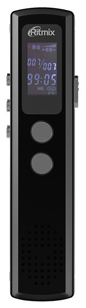 Изображение товара Цифровой диктофон Ritmix RR-120 4GB черный для записи и прослушивания музыки